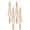 Sorbus Macrame Plant Hanger (4 Pack) Indoor Outdoor Hanging Plant Pots Cotton Rope, Elegant for Home, Patio, Garden (Black)